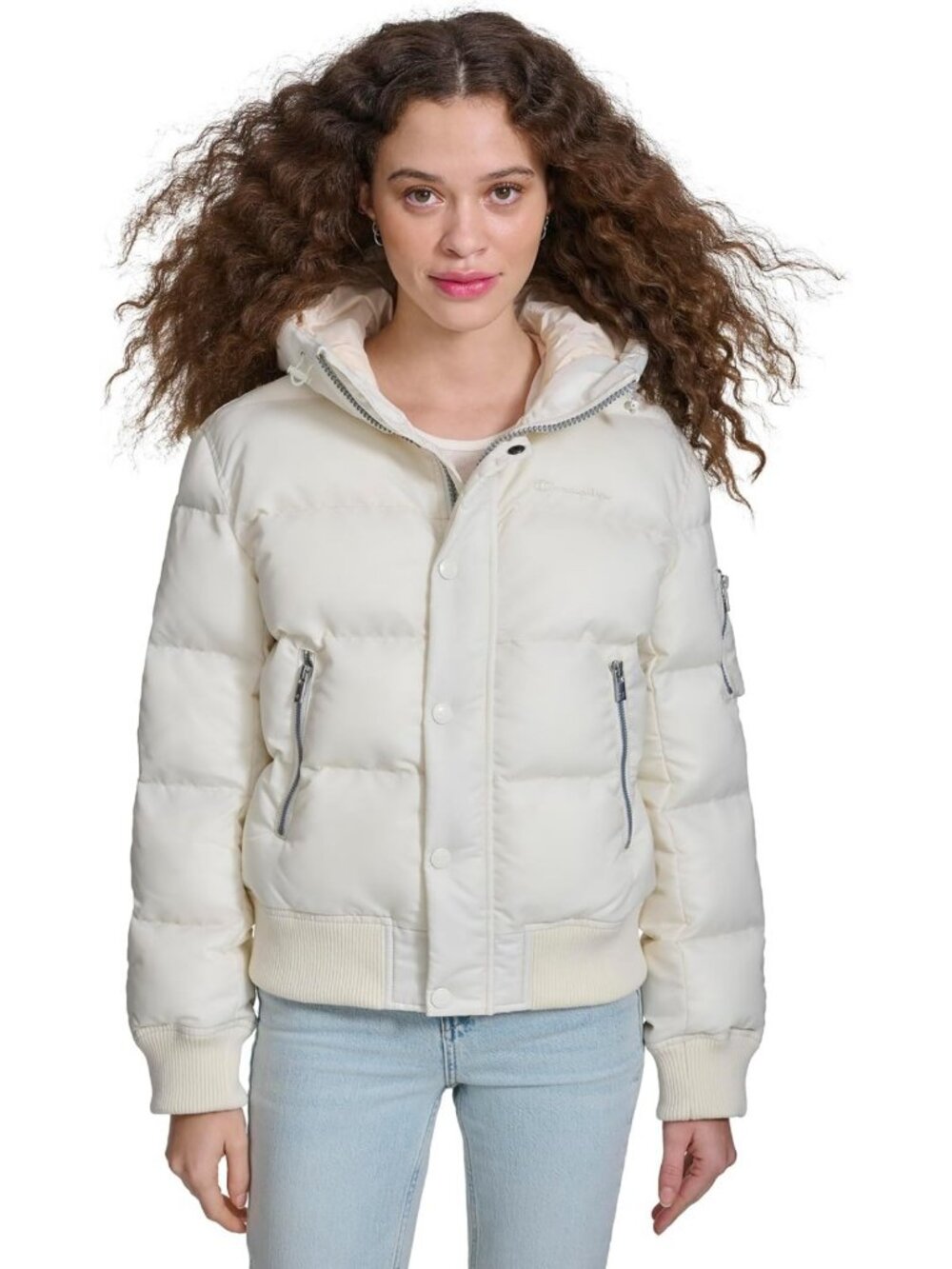 Cozy Women's Quilted Snorkel Puffer Jacket with Hood - Warm Winter Outerwear